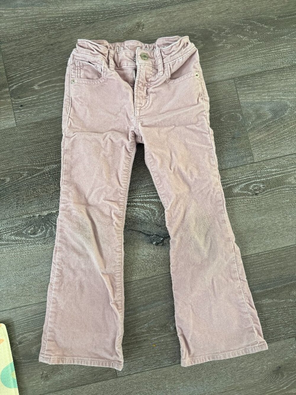 GAP Kids '70s Flare High-Rise Pink Corduroy Pants Size 5